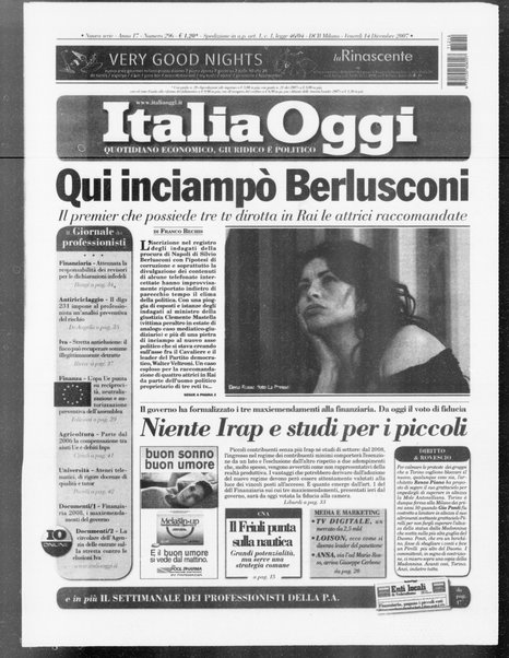 Italia oggi : quotidiano di economia finanza e politica